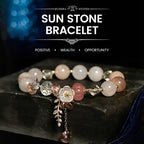 Fortune Jewel Blue Crystal Amethyst Sun Stone Green Aventurine Healing Bracelet