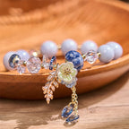 Fortune Jewel Blue Crystal Amethyst Sun Stone Green Aventurine Healing Bracelet