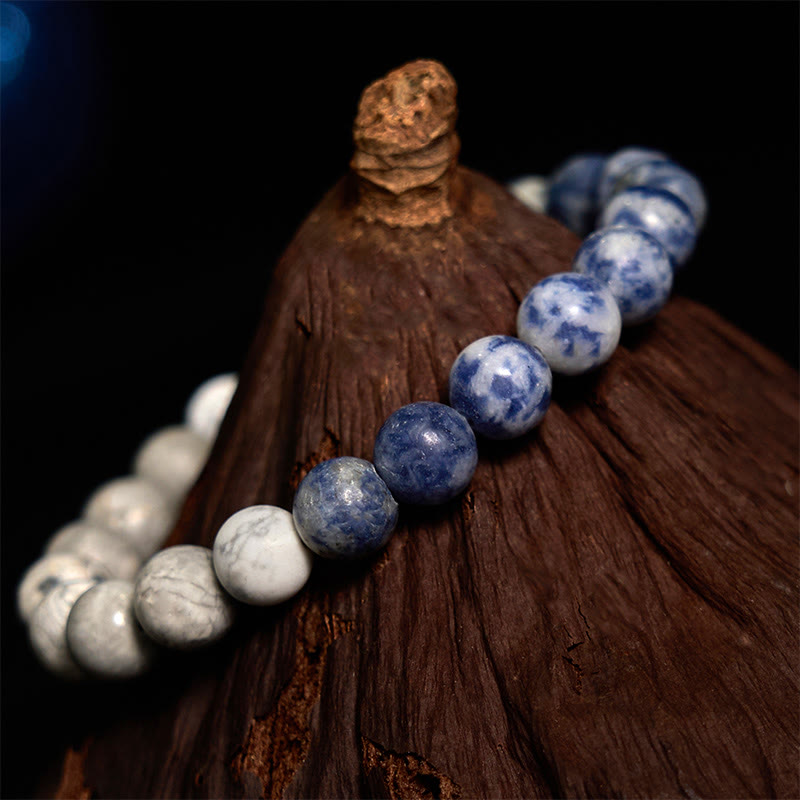 Fortune Jewel Sodalite Picasso Jasper White Turquoise Intuition Bracelet