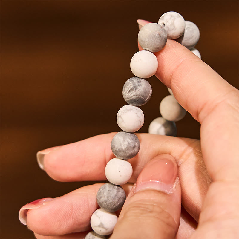 Fortune Jewel Picasso Jasper White Turquoise Courage Bracelet