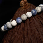 Fortune Jewel White Turquoise Picasso Jasper Blue Spot Jasper Relaxation Bracelet