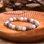 Fortune Jewel White Turquoise Picasso Jasper Green Calcite Blessing Bracelet