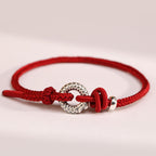 Fortune Jewel 999 Sterling Silver Year Of The Dragon Peace Buckle Luck Bracelet