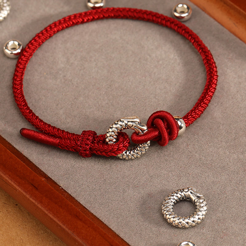 Fortune Jewel 999 Sterling Silver Year Of The Dragon Peace Buckle Luck Bracelet