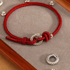 Fortune Jewel 999 Sterling Silver Year Of The Dragon Peace Buckle Luck Bracelet