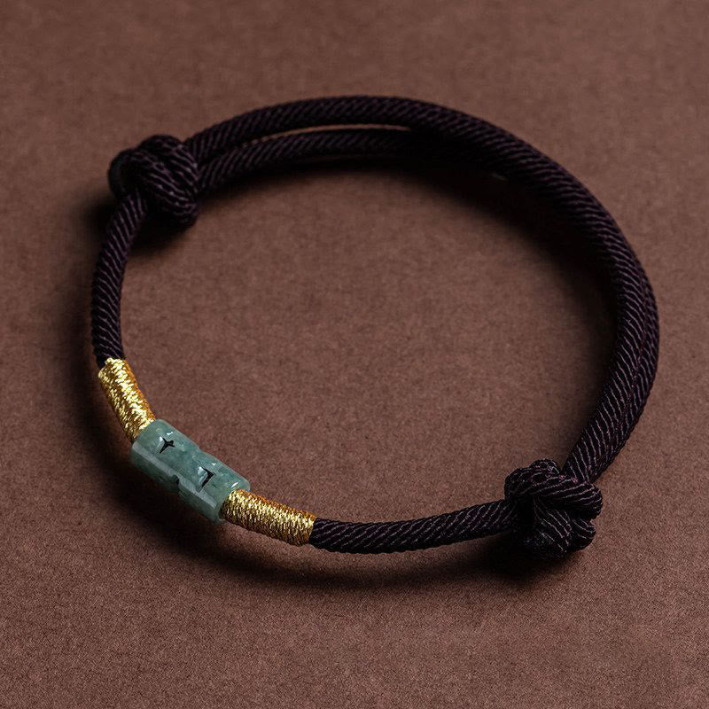 Fortune Jewel Luck Jade String Rope Bracelet