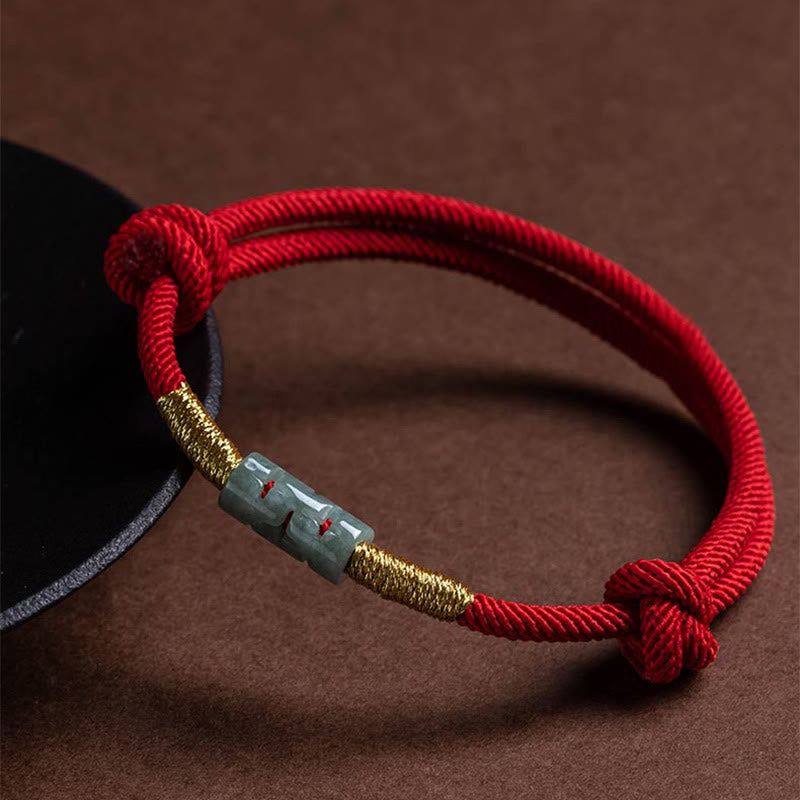 Fortune Jewel Luck Jade String Rope Bracelet