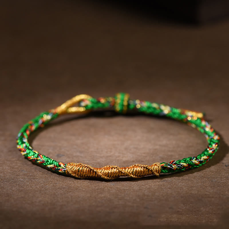 Fortune Jewel Handmade Chinese Zodiac Natal Buddha Luck Strength Braided Rope Bracelet