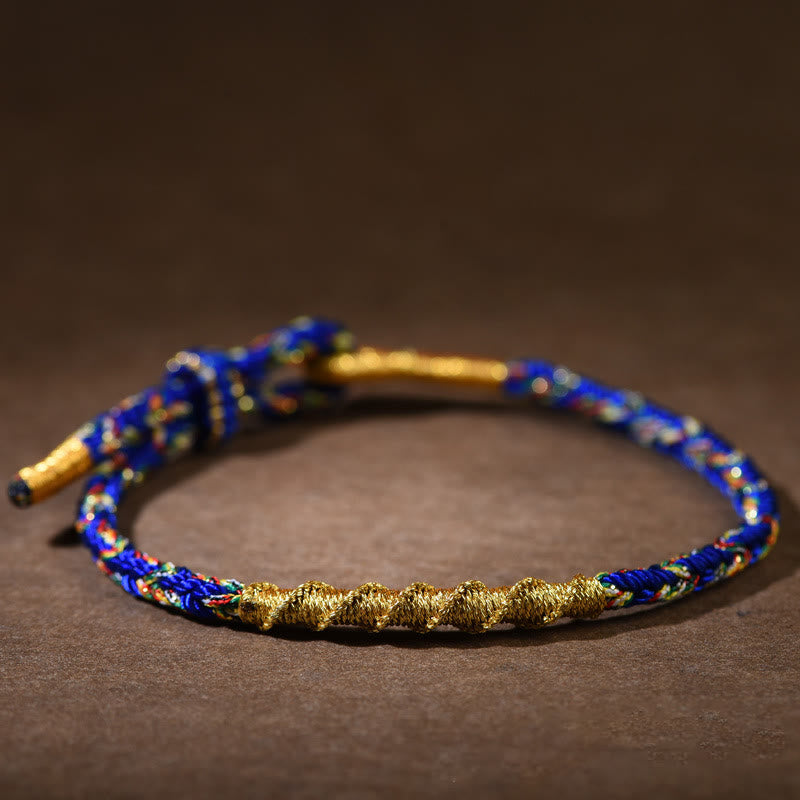 Fortune Jewel Handmade Chinese Zodiac Natal Buddha Luck Strength Braided Rope Bracelet
