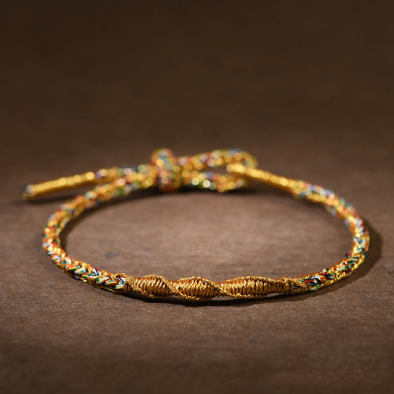 Fortune Jewel Handmade Chinese Zodiac Natal Buddha Luck Strength Braided Rope Bracelet