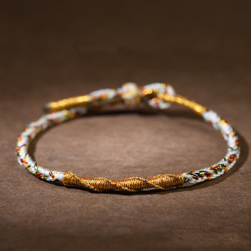 Fortune Jewel Handmade Chinese Zodiac Natal Buddha Luck Strength Braided Rope Bracelet