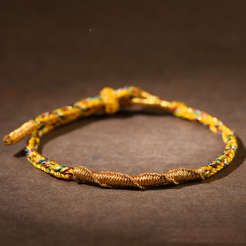 Fortune Jewel Handmade Chinese Zodiac Natal Buddha Luck Strength Braided Rope Bracelet