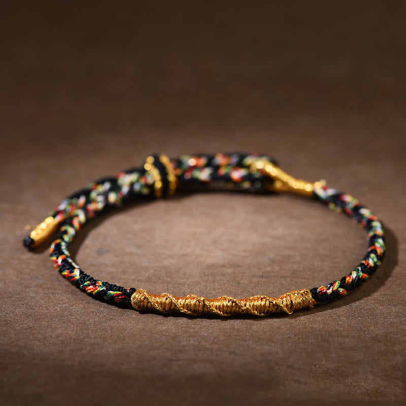 Fortune Jewel Handmade Chinese Zodiac Natal Buddha Luck Strength Braided Rope Bracelet