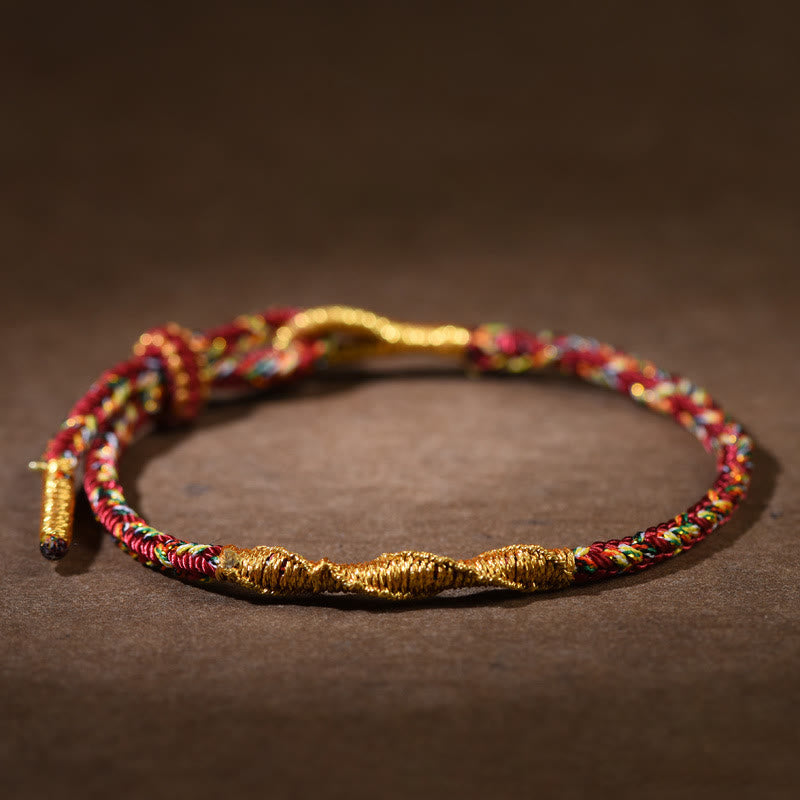 Fortune Jewel Handmade Chinese Zodiac Natal Buddha Luck Strength Braided Rope Bracelet