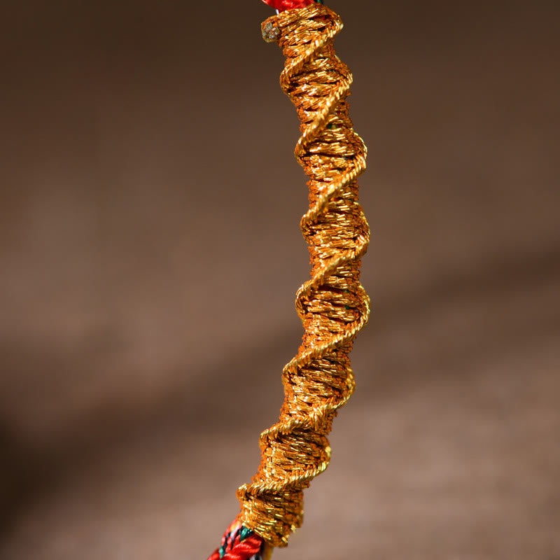 Fortune Jewel Handmade Chinese Zodiac Natal Buddha Luck Strength Braided Rope Bracelet