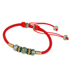 Fortune Jewel Jade Abacus Bead Prosperity Red String Rope Bracelet