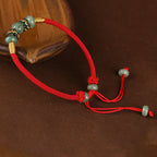 Fortune Jewel Jade Abacus Bead Prosperity Red String Rope Bracelet