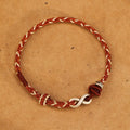 Fortune Jewel Handmade 999 Sterling Silver Endless Knot Infinity Symbol Luck Rope Bracelet