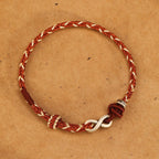 Fortune Jewel Handmade 999 Sterling Silver Endless Knot Infinity Symbol Luck Rope Bracelet