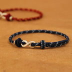 Fortune Jewel Handmade 999 Sterling Silver Endless Knot Infinity Symbol Luck Rope Bracelet