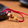 Fortune Jewel Peach Blossom Happiness Charm Luck Red String Bracelet