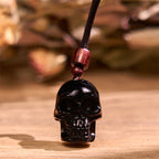 Fortune Jewel Black Obsidian String Skeleton Fulfilment Necklace Pendant