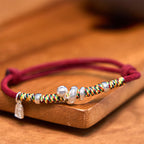 Fortune Jewel 999 Sterling Silver Year Of Snake Red String Happiness Protection Braided Bracelet
