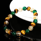 Fortune Jewel Natural Tiger Eye Green Agate Citrine Mix And Match Beads Protection Bracelet