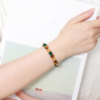 Fortune Jewel Natural Tiger Eye Green Agate Citrine Mix And Match Beads Protection Bracelet