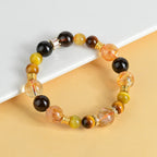 Fortune Jewel Natural Citrine Smoky Quartz Tiger Eye Duobao Crystal Prosperity Bracelet
