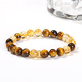 Fortune Jewel Natural Tiger Eye Citrine Beads Strength Bracelet