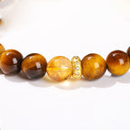 Fortune Jewel Natural Tiger Eye Citrine Beads Strength Bracelet