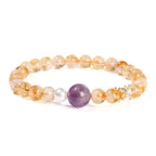 Fortune Jewel Natural Citrine Amethyst Prosperity Bracelet