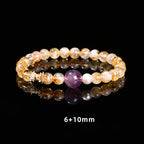 Fortune Jewel Natural Citrine Amethyst Prosperity Bracelet