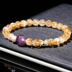 Fortune Jewel Natural Citrine Amethyst Prosperity Bracelet