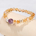 Fortune Jewel Natural Citrine Amethyst Prosperity Bracelet