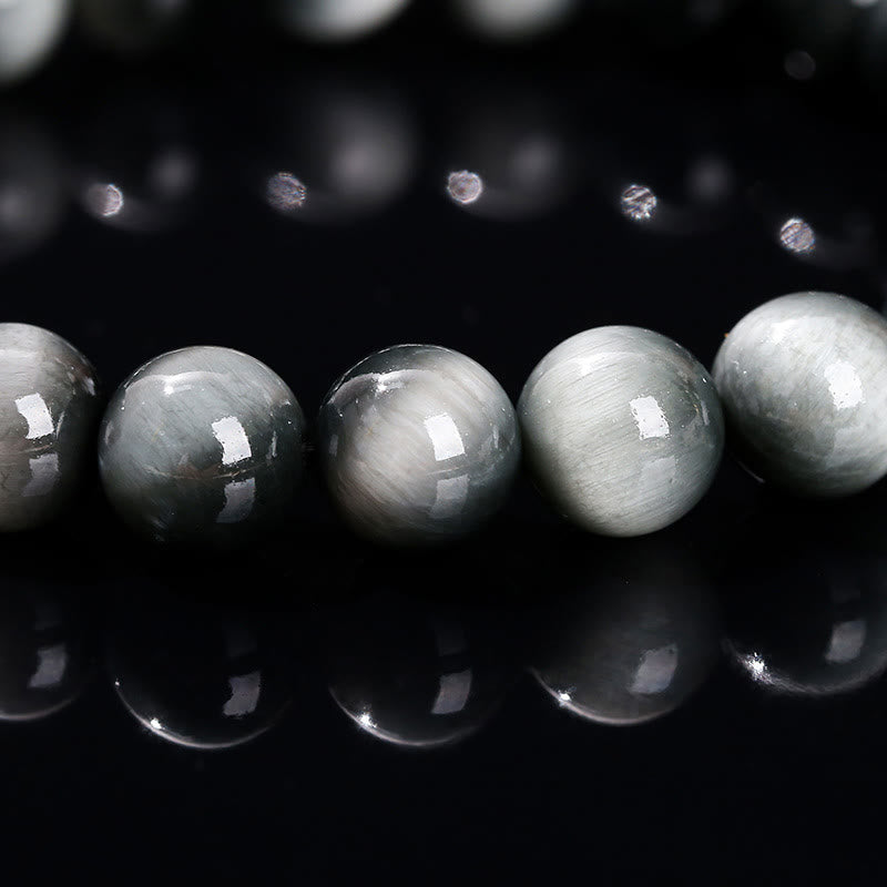 Fortune Jewel Natural Eagle's Eye Stone Courage Positive Bracelet