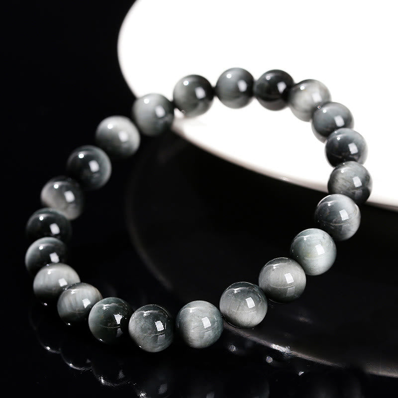 Fortune Jewel Natural Eagle's Eye Stone Courage Positive Bracelet