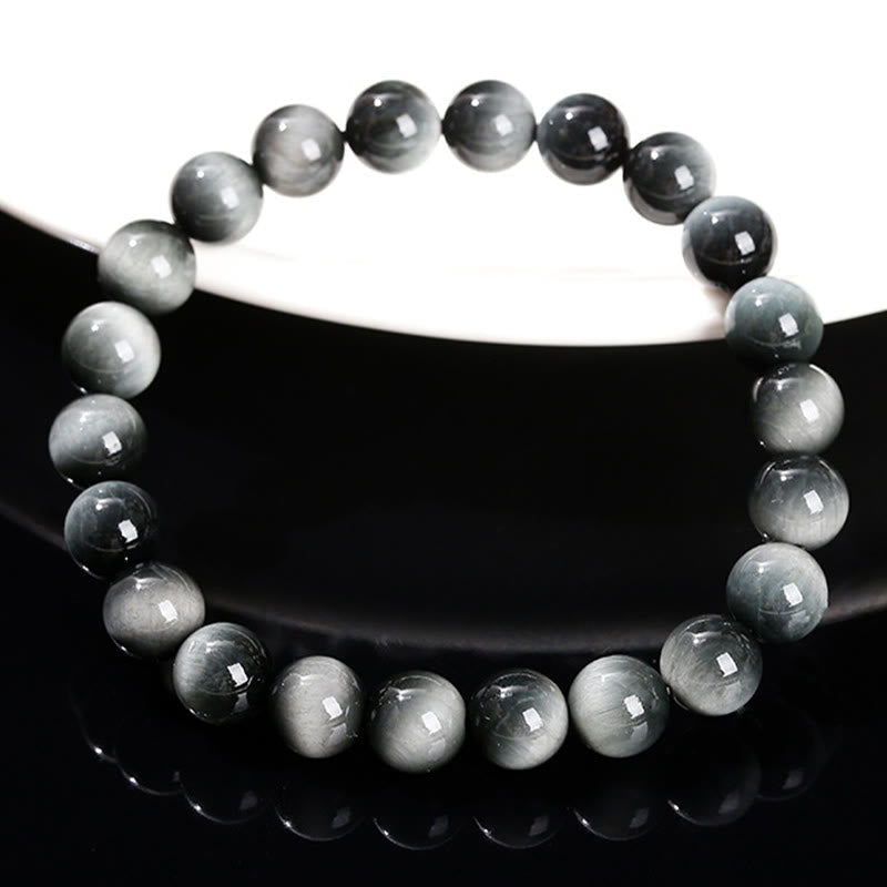 Fortune Jewel Natural Eagle's Eye Stone Courage Positive Bracelet
