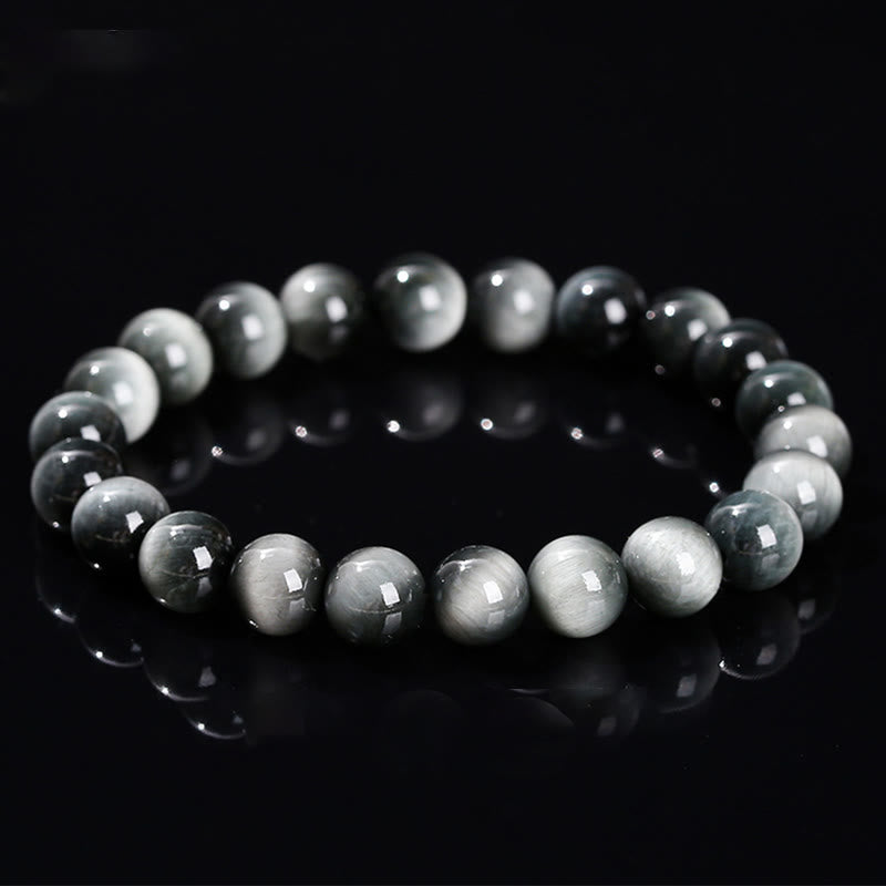 Fortune Jewel Natural Eagle's Eye Stone Courage Positive Bracelet