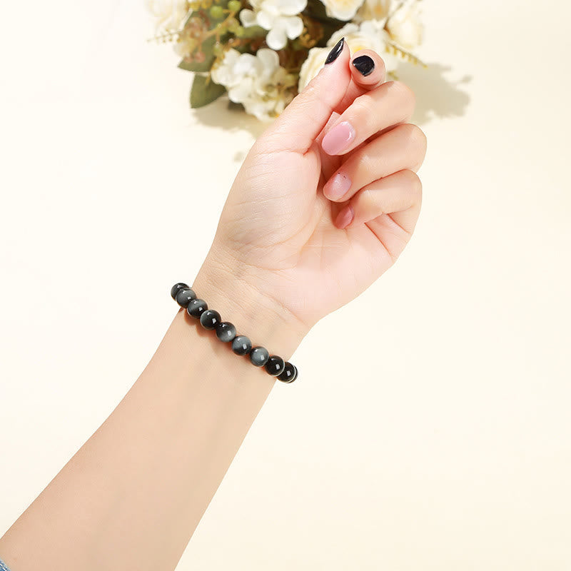 Fortune Jewel Natural Eagle's Eye Stone Courage Positive Bracelet