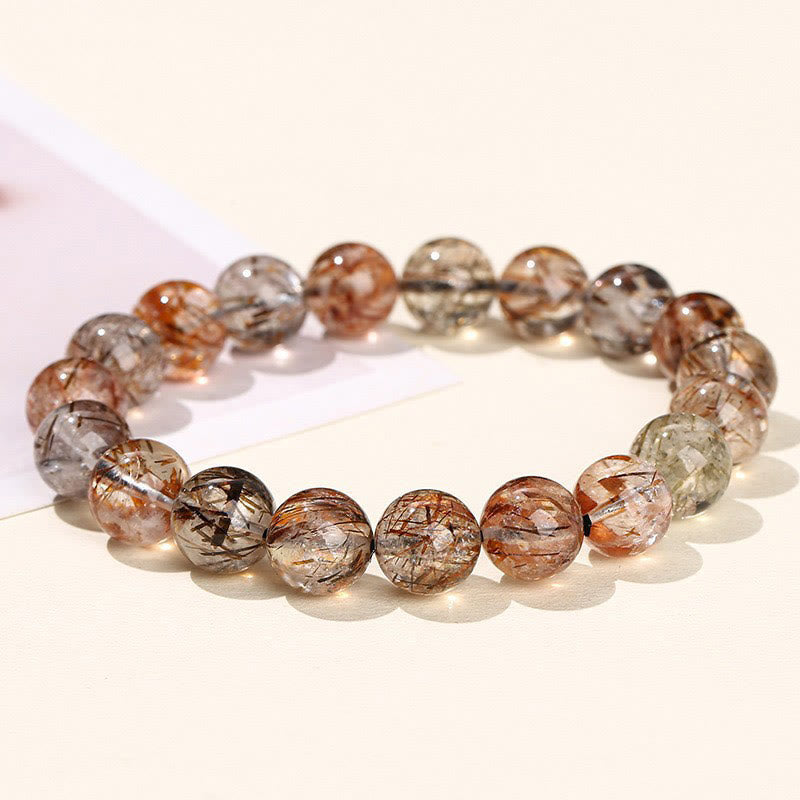 Fortune Jewel Natural Super Seven Crystal Positive Growth Bracelet