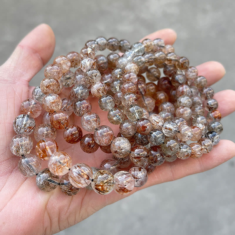 Fortune Jewel Natural Super Seven Crystal Positive Growth Bracelet