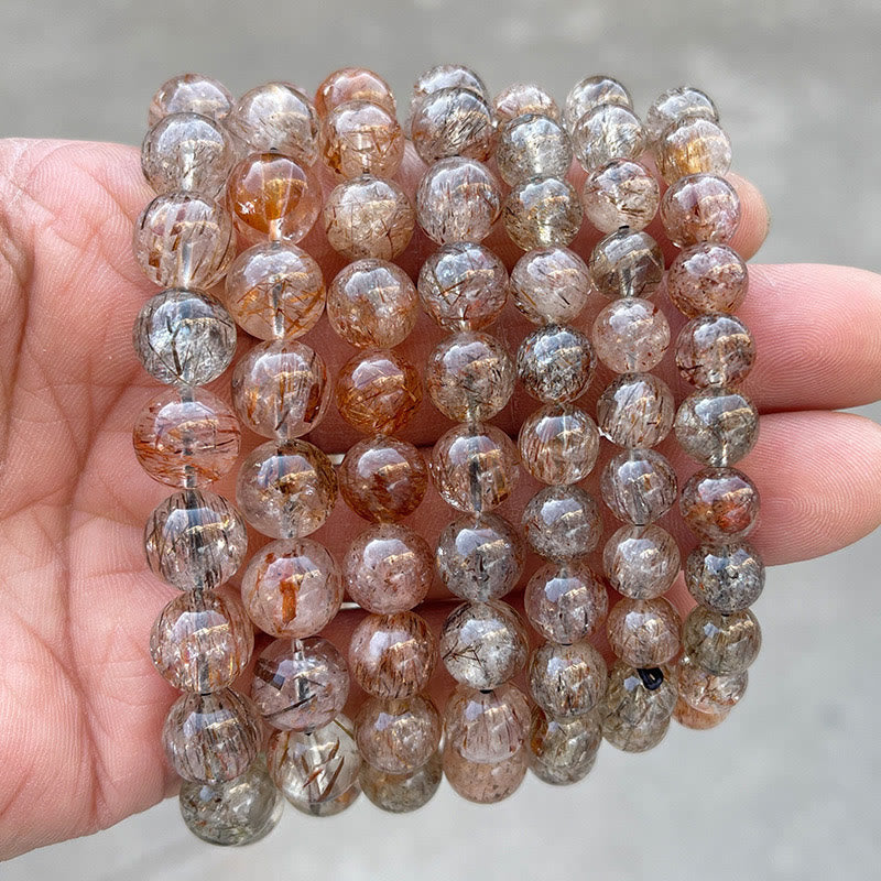 Fortune Jewel Natural Super Seven Crystal Positive Growth Bracelet