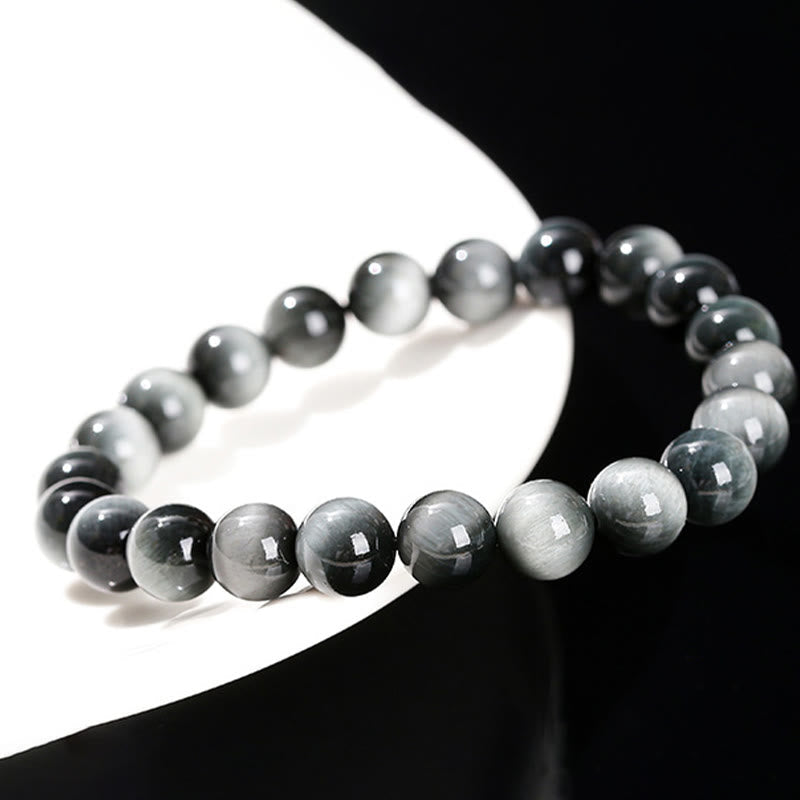 Fortune Jewel Natural Eagle's Eye Stone Courage Positive Bracelet