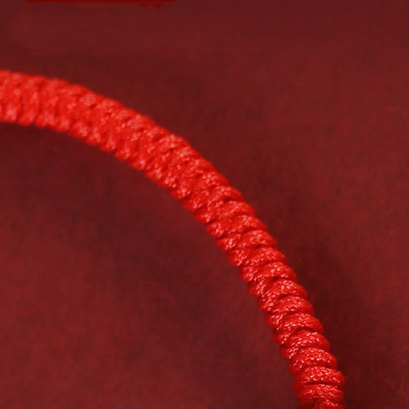 Fortune Jewel Handmade Red Agate Chinese Zodiac Red String Braided Protection Bracelet
