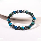 Fortune Jewel 2Pcs Hematite Tiger Eye Blue Tiger Eye Powerful Bracelet Set
