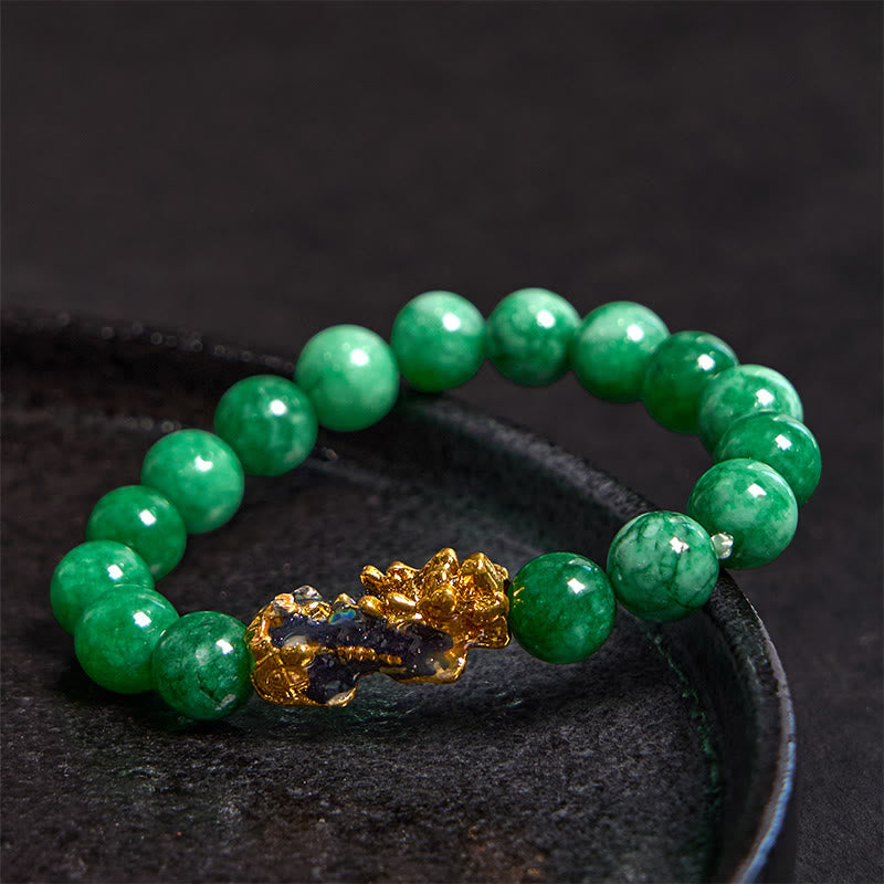 Fortune Jewel FengShui PiXiu Jade Protection Bracelet