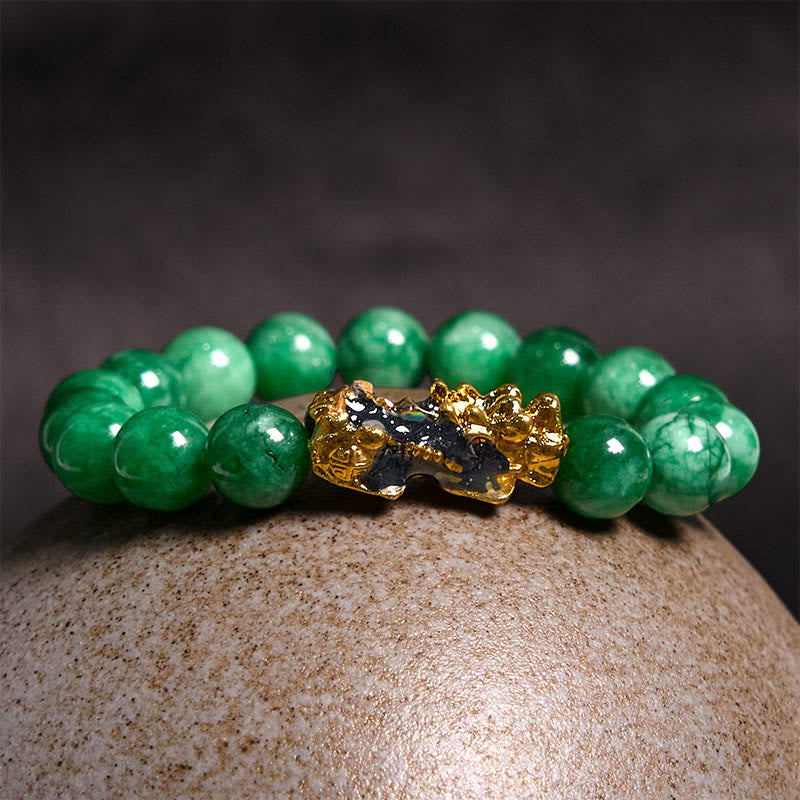 Fortune Jewel FengShui PiXiu Jade Protection Bracelet
