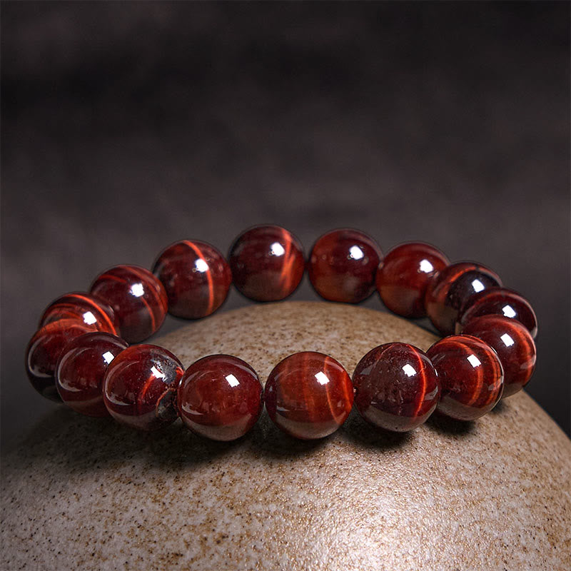Fortune Jewel Natural Tiger Eye Healing Bead Bracelet